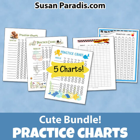 Practice Chart Bundle - Susan Paradis Piano Teaching Resources