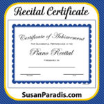Recital Certificate