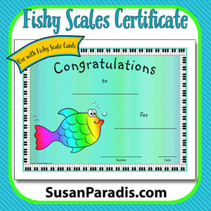 Cute Certificate for Completing Fishy Scales - Susan Paradis Piano ...