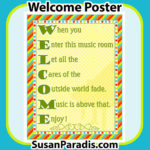 Welcome To The Music Room - Susan Paradis Piano Teaching Resources