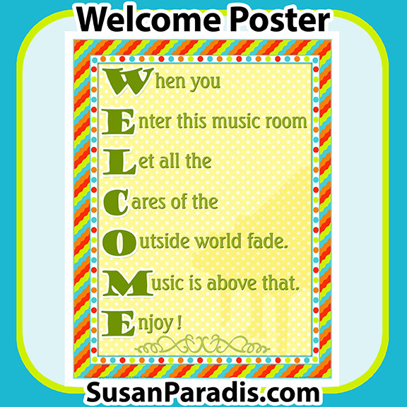 Welcome to the Music Room Poster