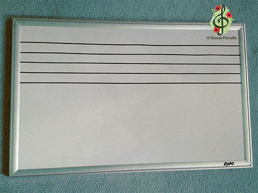 Toccata Method Single Staff Dry Erase Board and Markers