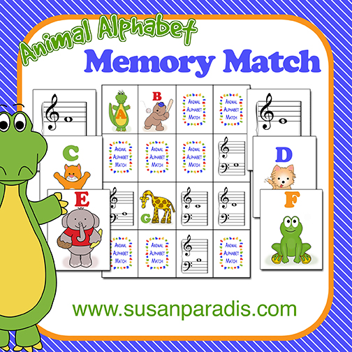 games alphabet memory Piano Match Susan Animal  Memory  Paradis Alphabet