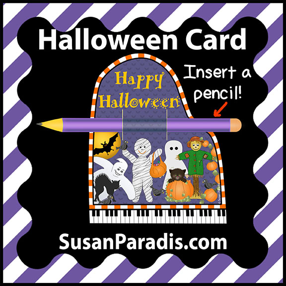 Halloween Card and Autumn Bookmarks - Susan Paradis Piano Teaching