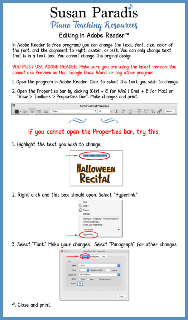 How to edit text fields in Adobe Reader