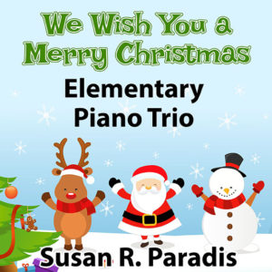 An easy Christmas trio for piano is for elementary or late elementary students.