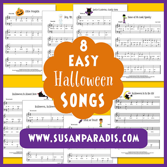 Eight Halloween One Page Songs