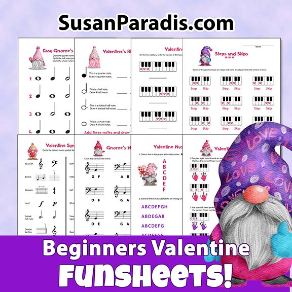 Valentine Fun Sheets for Beginners