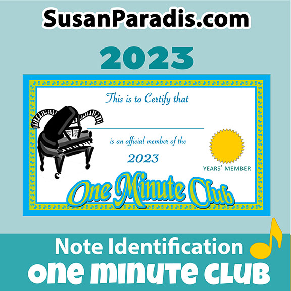 One Minute Club Cards for 2003