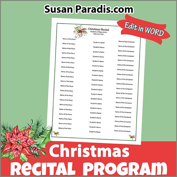 Christmas Holly Recital Program