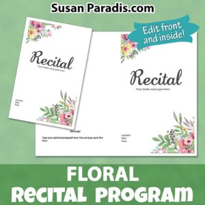 Personalize a Recital Program
