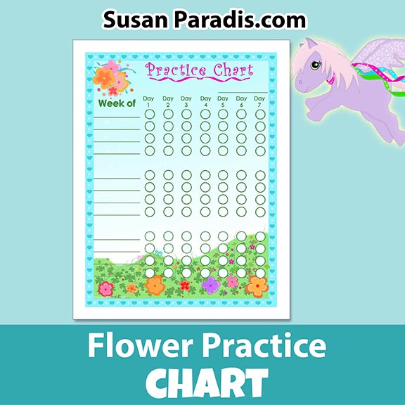 Pretty Flower Practice Chart