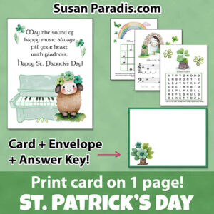 St. Patrick’s Day Card with Pencil Games