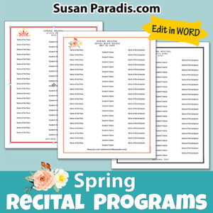 Quick Recital Programs