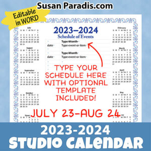 2023-2024 Studio Calendar